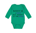 Long Sleeve Bodysuit Baby Daddy Cop Mommy Boss Dad Father's Day Funny Cotton
