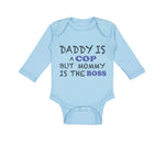 Long Sleeve Bodysuit Baby Daddy Cop Mommy Boss Dad Father's Day Funny Cotton - Cute Rascals