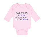 Long Sleeve Bodysuit Baby Daddy Cop Mommy Boss Dad Father's Day Funny Cotton - Cute Rascals