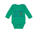 Long Sleeve Bodysuit Baby My Daddy Is An Electrician Dad Father's Day Cotton
