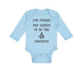 Long Sleeve Bodysuit Baby I'M Proud My Daddy Is in The Airforce Dad Father's Day