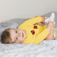 Long Sleeve Bodysuit Baby 2 Black and Red Ladybugs Boy & Girl Clothes Cotton - Cute Rascals