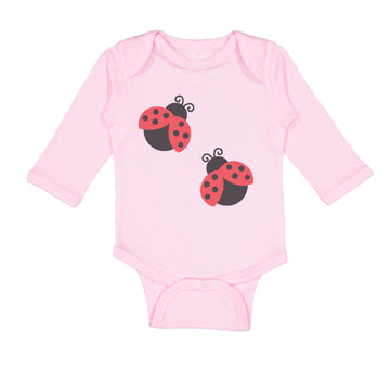 Long Sleeve Bodysuit Baby 2 Black and Red Ladybugs Boy & Girl Clothes Cotton