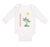 Long Sleeve Bodysuit Baby Palm Trees Sun Palm Springs Ocean Sea Life Cotton