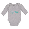 Long Sleeve Bodysuit Baby Hallo A German Greeting Boy & Girl Clothes Cotton