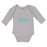 Long Sleeve Bodysuit Baby Hallo A German Greeting Boy & Girl Clothes Cotton - Cute Rascals
