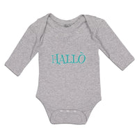 Long Sleeve Bodysuit Baby Hallo A German Greeting Boy & Girl Clothes Cotton - Cute Rascals