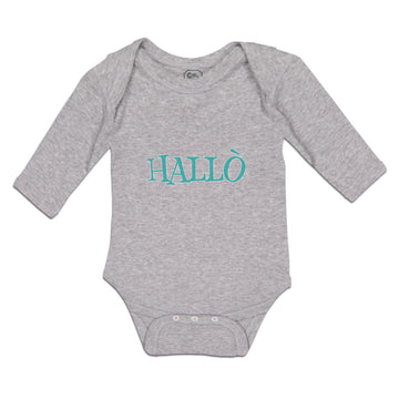 Long Sleeve Bodysuit Baby Hallo A German Greeting Boy & Girl Clothes Cotton