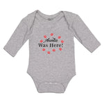 Long Sleeve Bodysuit Baby Auntie Was Here! with Lipstick Marks Cotton - Cute Rascals