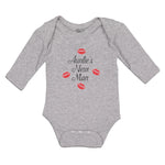 Long Sleeve Bodysuit Baby Aunties New Man with Red Lips Mark Boy & Girl Clothes - Cute Rascals