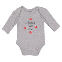 Long Sleeve Bodysuit Baby Aunties New Man with Red Lips Mark Boy & Girl Clothes - Cute Rascals