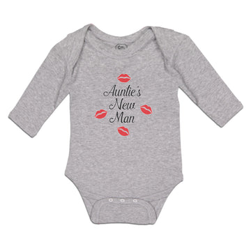 Long Sleeve Bodysuit Baby Aunties New Man with Red Lips Mark Boy & Girl Clothes