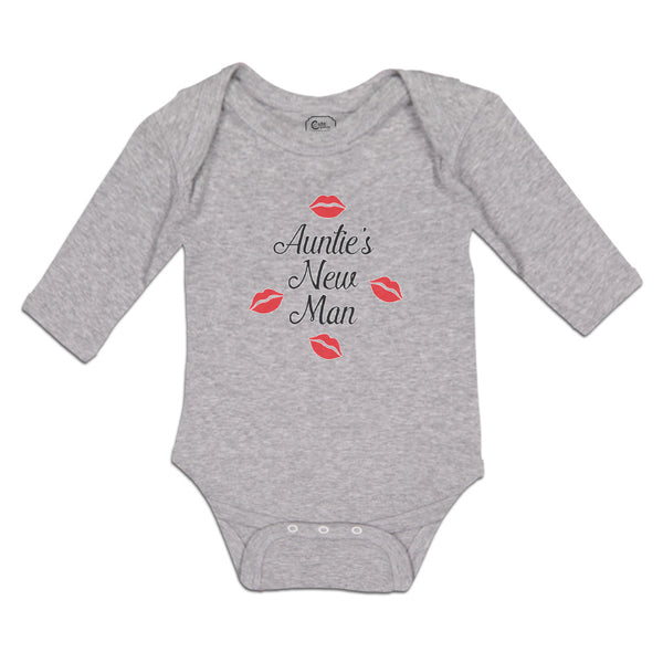 Long Sleeve Bodysuit Baby Aunties New Man with Red Lips Mark Boy & Girl Clothes - Cute Rascals