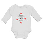Long Sleeve Bodysuit Baby Aunties New Man with Red Lips Mark Boy & Girl Clothes - Cute Rascals