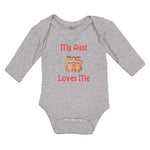 Long Sleeve Bodysuit Baby My Aunt Loves Me Sloths Hanging Tree Branch Cotton