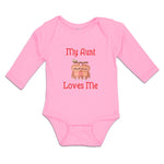 Long Sleeve Bodysuit Baby My Aunt Loves Me Sloths Hanging Tree Branch Cotton