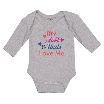 Long Sleeve Bodysuit Baby My Aunt & Uncle Love Me Boy & Girl Clothes Cotton
