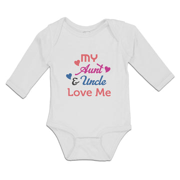 Long Sleeve Bodysuit Baby My Aunt & Uncle Love Me Boy & Girl Clothes Cotton