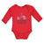 Long Sleeve Bodysuit Baby My Auntie Loves Me! with Cute Elephants Playing Cotton