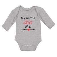 Long Sleeve Bodysuit Baby My Auntie Loves Me! Boy & Girl Clothes Cotton