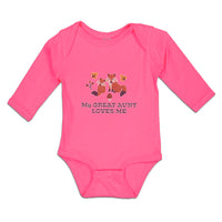 Long Sleeve Bodysuit Baby My Great Aunt Loves Me Boy & Girl Clothes Cotton