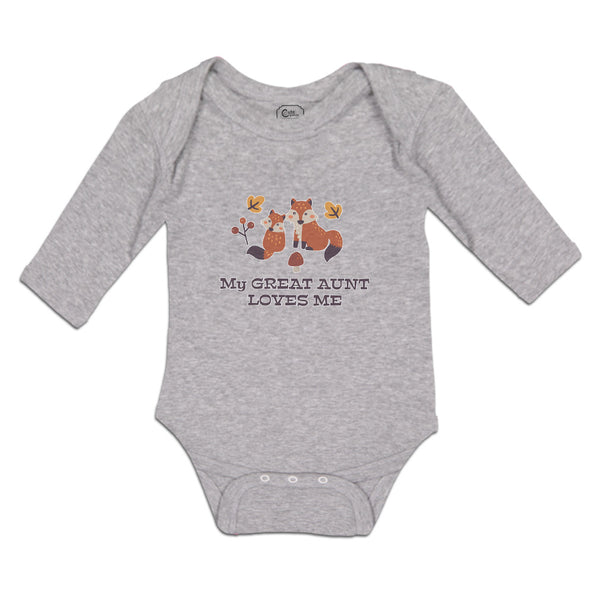 Long Sleeve Bodysuit Baby My Great Aunt Loves Me Boy & Girl Clothes Cotton