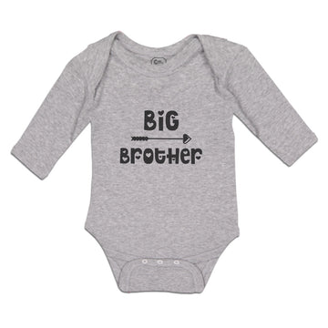 Long Sleeve Bodysuit Baby Big Brother with Love Arrow Heart Pointed Cotton
