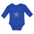 Long Sleeve Bodysuit Baby Big Brother of Twins Background Blue Star Cotton - Cute Rascals