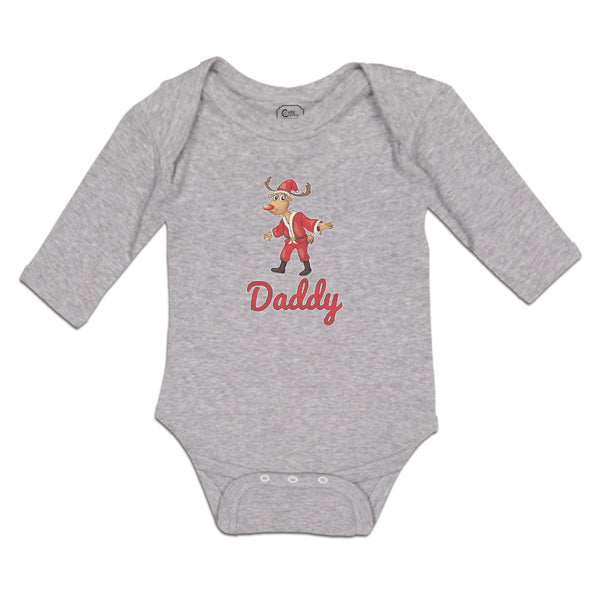 Long Sleeve Bodysuit Baby Daddy Deer Santa Claus's Costume Horns Cotton - Cute Rascals