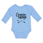 Long Sleeve Bodysuit Baby Cousin Squad with Dart Archery Sport Arrow Cotton - Cute Rascals