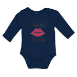 Long Sleeve Bodysuit Baby Daddy's #Wcw with Lipstick Mark Boy & Girl Clothes - Cute Rascals