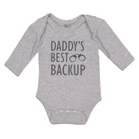 Long Sleeve Bodysuit Baby Daddy's Best Backup Boy & Girl Clothes Cotton - Cute Rascals