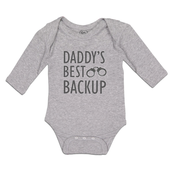Long Sleeve Bodysuit Baby Daddy's Best Backup Boy & Girl Clothes Cotton - Cute Rascals