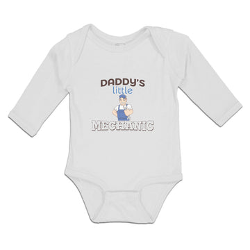 Long Sleeve Bodysuit Baby Daddy's Little Mechanic Boy & Girl Clothes Cotton
