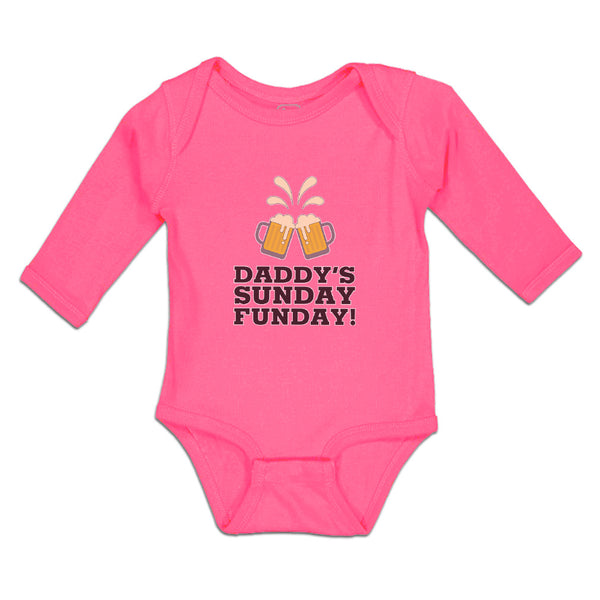 Long Sleeve Bodysuit Baby Daddy's Sunday Funday! Boy & Girl Clothes Cotton - Cute Rascals