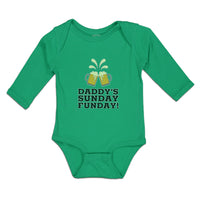 Long Sleeve Bodysuit Baby Daddy's Sunday Funday! Boy & Girl Clothes Cotton - Cute Rascals