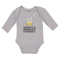Long Sleeve Bodysuit Baby Daddy's Sunday Funday! Boy & Girl Clothes Cotton - Cute Rascals