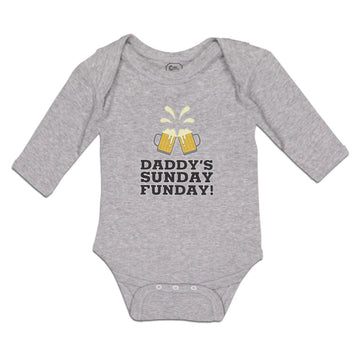 Long Sleeve Bodysuit Baby Daddy's Sunday Funday! Boy & Girl Clothes Cotton