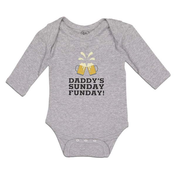 Long Sleeve Bodysuit Baby Daddy's Sunday Funday! Boy & Girl Clothes Cotton - Cute Rascals