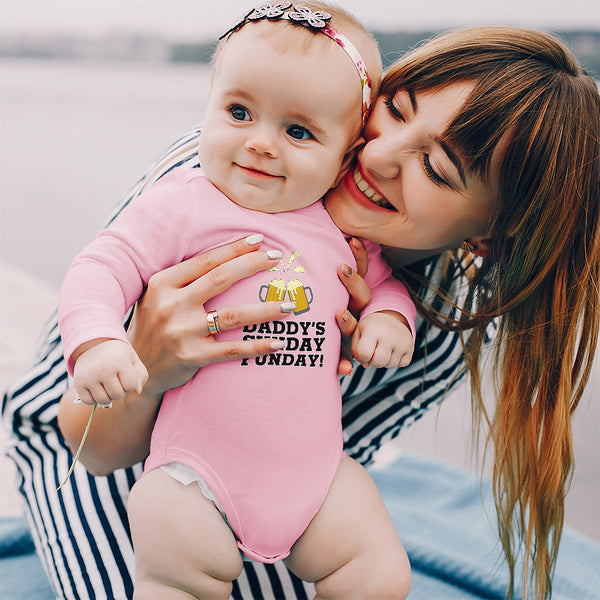 Long Sleeve Bodysuit Baby Daddy's Sunday Funday! Boy & Girl Clothes Cotton - Cute Rascals