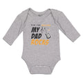 Long Sleeve Bodysuit Baby For The Record My Dad Rocks Boy & Girl Clothes Cotton