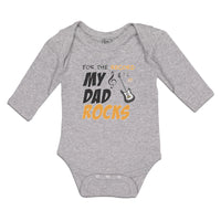 Long Sleeve Bodysuit Baby For The Record My Dad Rocks Boy & Girl Clothes Cotton - Cute Rascals