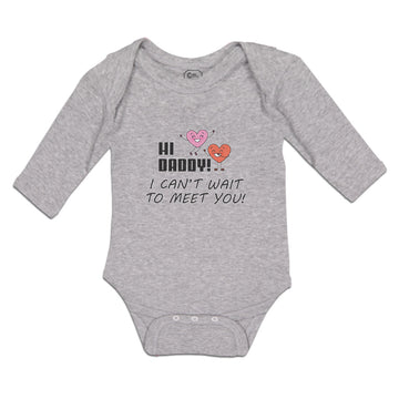 Long Sleeve Bodysuit Baby Hi Daddy! I Can'T Wait to You! Boy & Girl Clothes