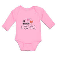 Long Sleeve Bodysuit Baby Hi Daddy! I Can'T Wait to You! Boy & Girl Clothes - Cute Rascals