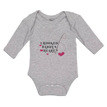 Long Sleeve Bodysuit Baby I Hooked Daddy's Heart Boy & Girl Clothes Cotton