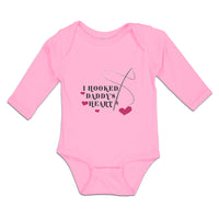 Long Sleeve Bodysuit Baby I Hooked Daddy's Heart Boy & Girl Clothes Cotton