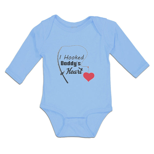 Long Sleeve Bodysuit Baby I Hooked Daddy's Heart Boy & Girl Clothes Cotton