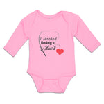 Long Sleeve Bodysuit Baby I Hooked Daddy's Heart Boy & Girl Clothes Cotton