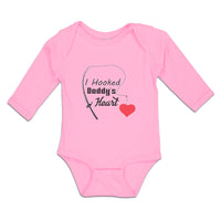 Long Sleeve Bodysuit Baby I Hooked Daddy's Heart Boy & Girl Clothes Cotton