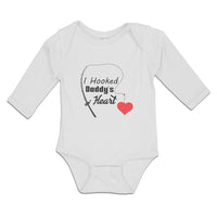 Long Sleeve Bodysuit Baby I Hooked Daddy's Heart Boy & Girl Clothes Cotton